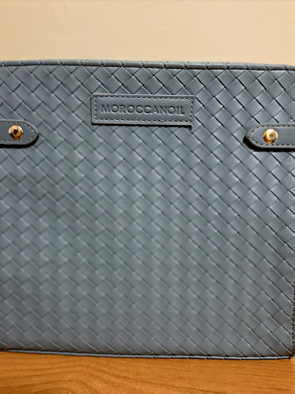 Moroccanoil Grey Woven Cosmetic Bag Pouch